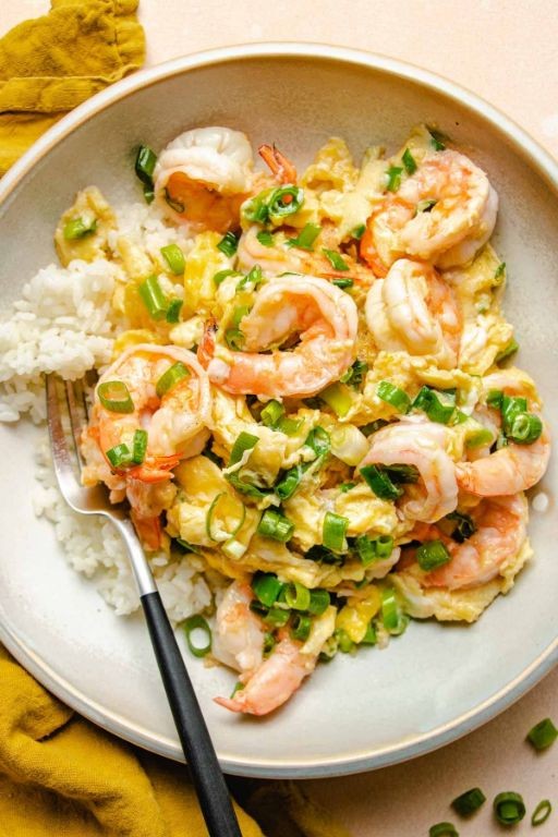 Shrimp and Egg White Scramble