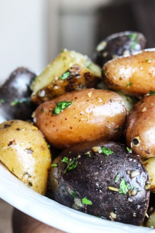 Slow Cooker Garlic Butter Herb Potatoes