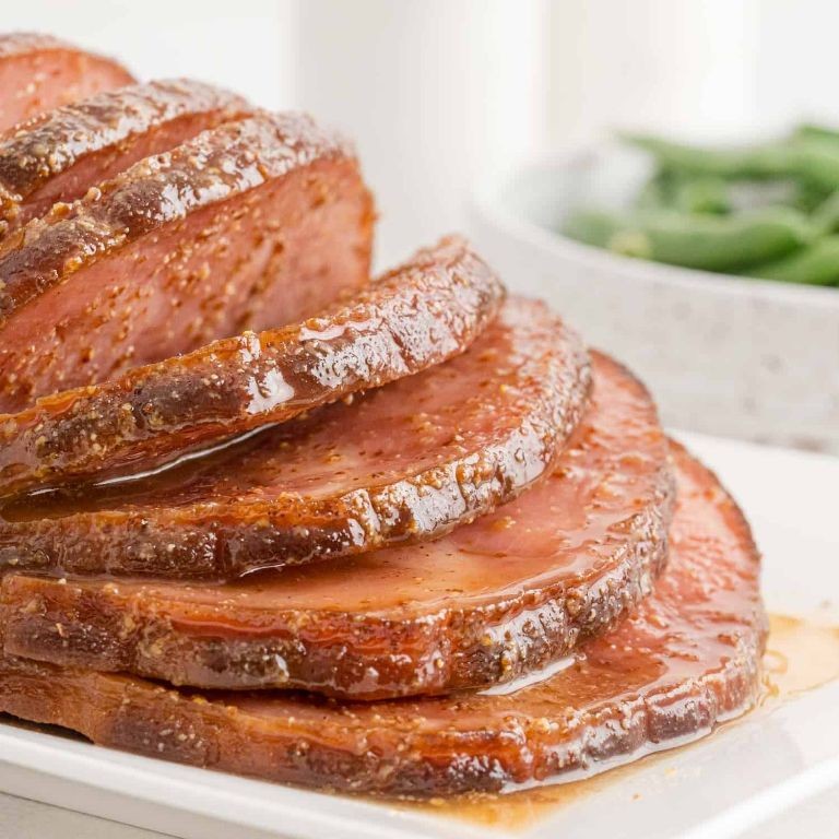 Slow Cooker Maple Dijon Glazed Ham