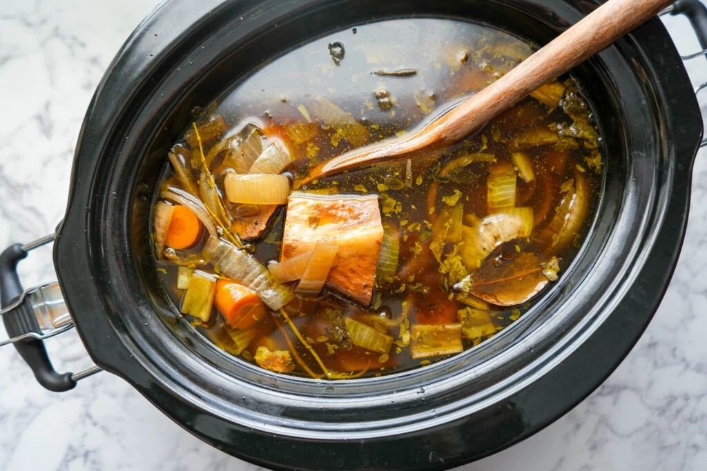 Slow-Cooked Bone Broth with Turmeric