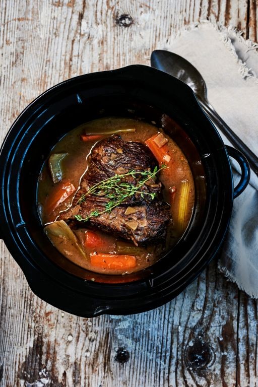 Slow-Cooked Oven Brisket with Red Wine Sauce