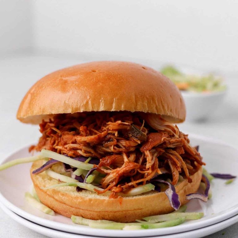 Smoky Paprika Shredded Chicken Sandwich with Roasted Peppers