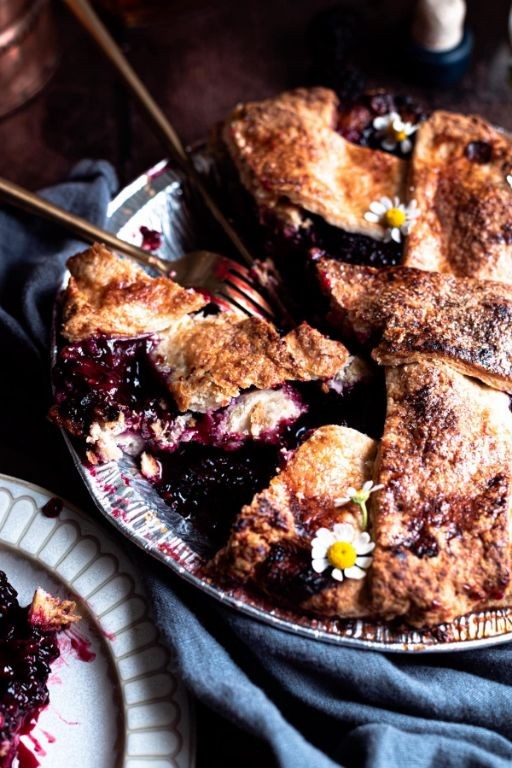 Spiced Blackberry Pie with Brown Sugar Crust