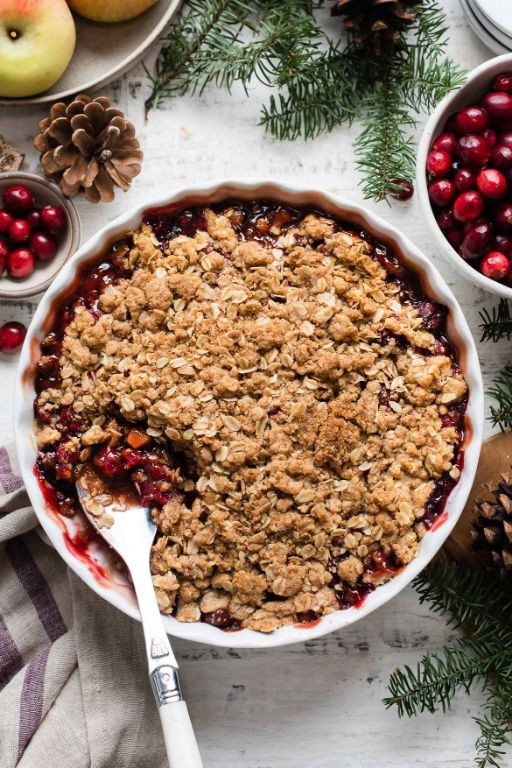 Spiced Cranberry Apple Crisp