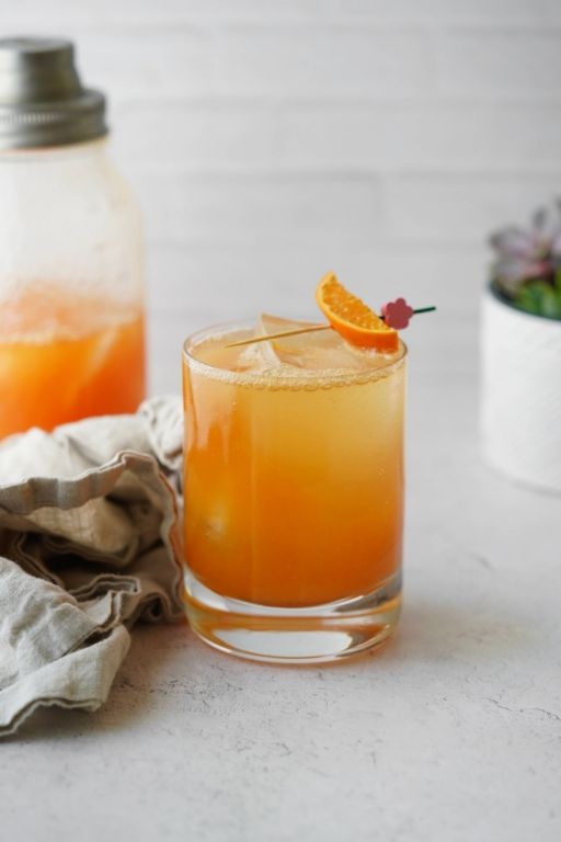 Spiced Rum Papaya Sunrise