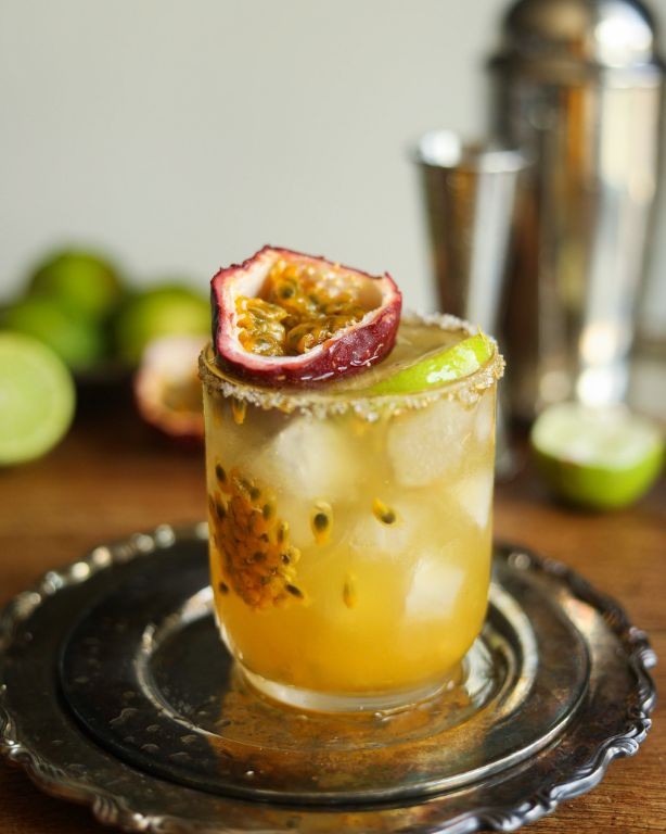 Spiced Rum Passionfruit Martini