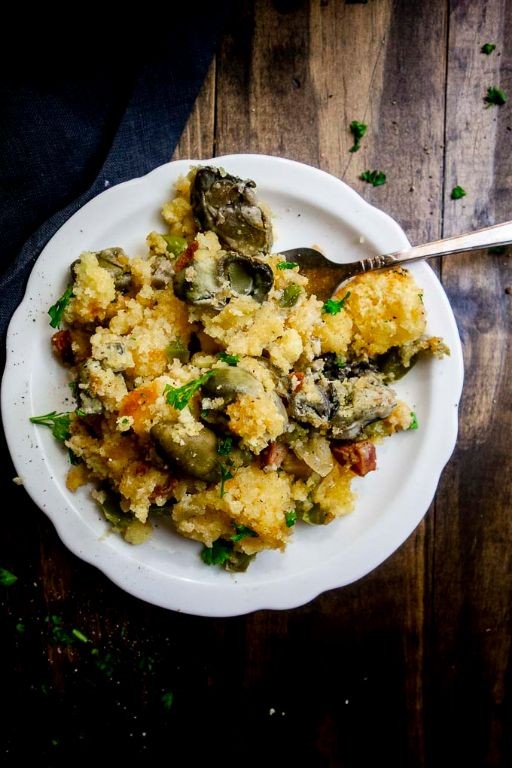 Spicy Andouille and Oyster Dressing
