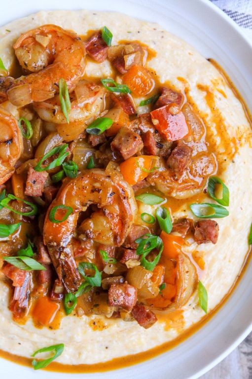 Spicy Cajun Shrimp and Grits