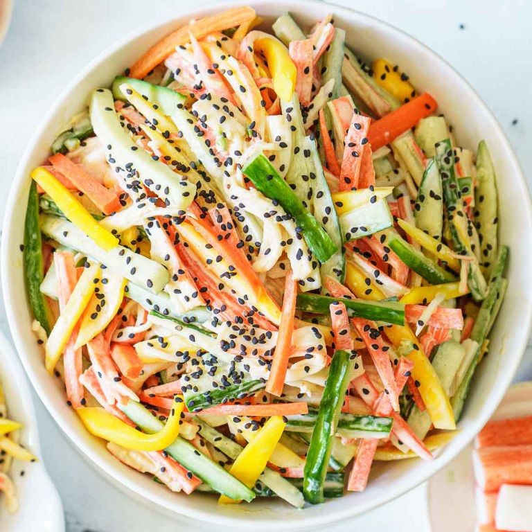 Spicy Crab Stick Salad with Mango