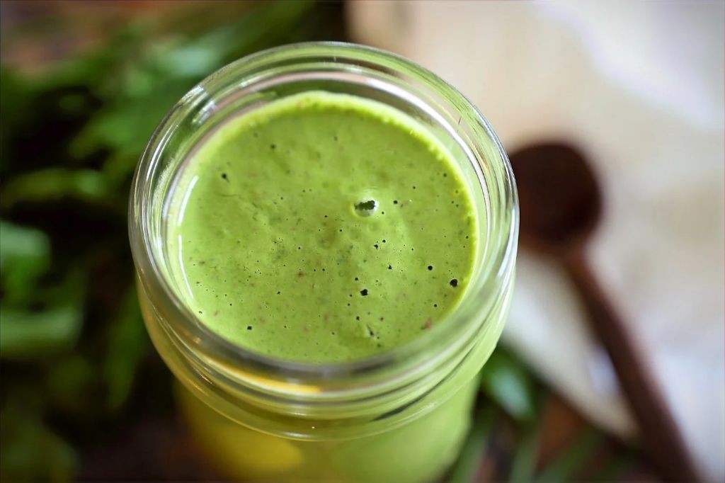 Spicy Green Goddess Dressing with Jalapeño