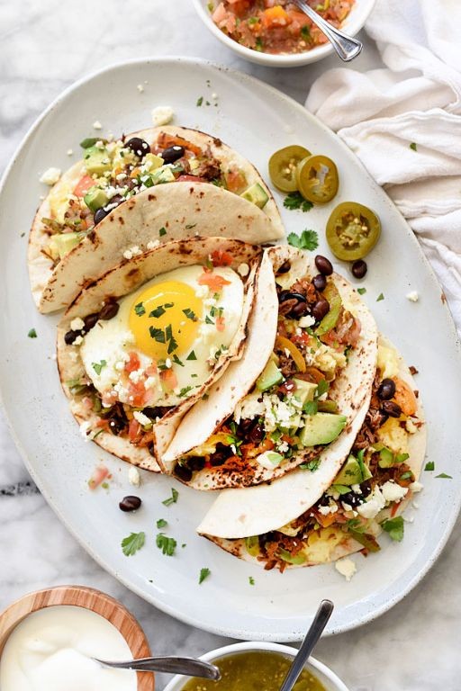 Spicy Ground Beef Breakfast Tacos