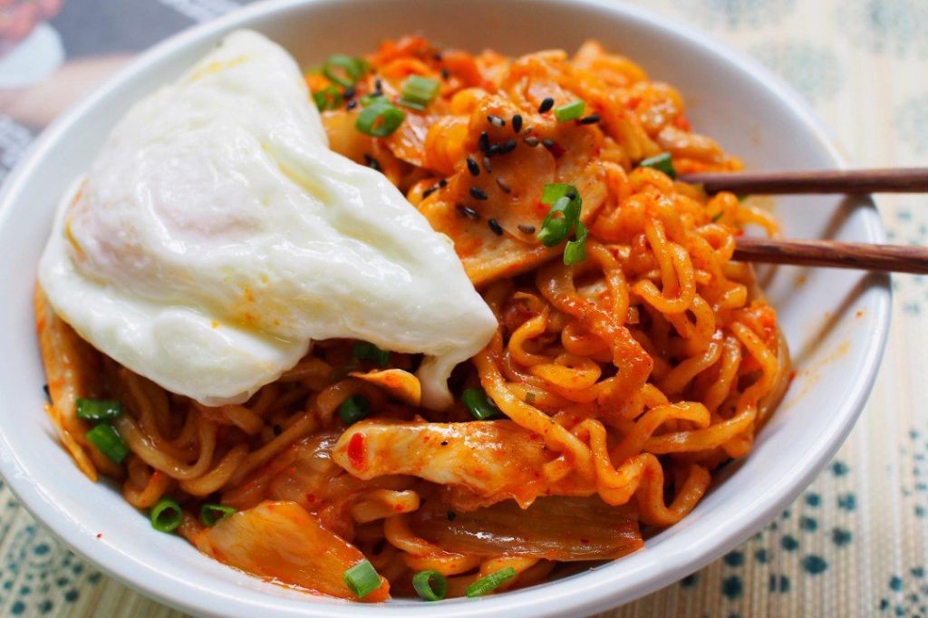 Spicy Kimchi Ramen Stir-Fry