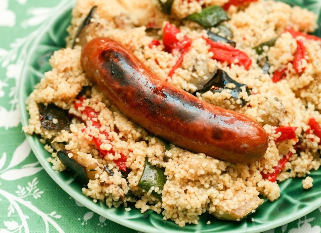 Spicy Merguez Sausage and Couscous