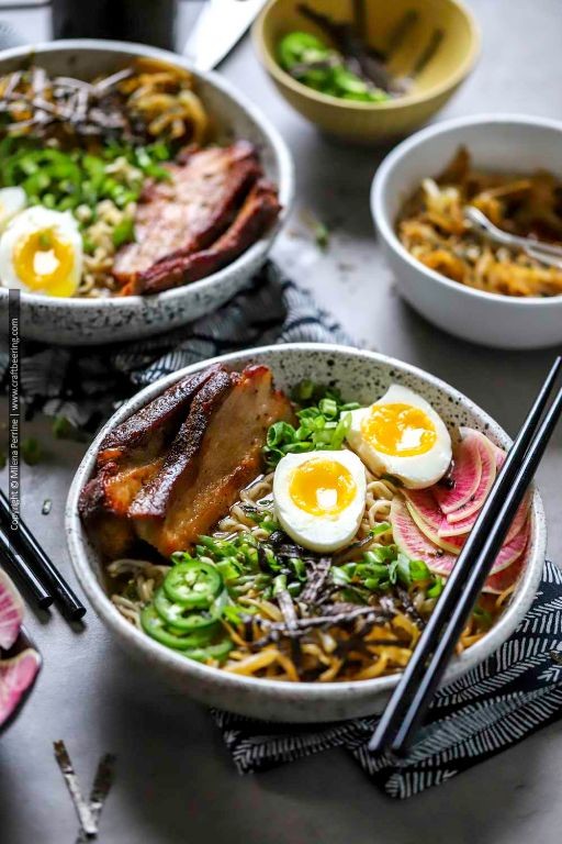 Spicy Pork Belly Ramen with Soft-Boiled Egg