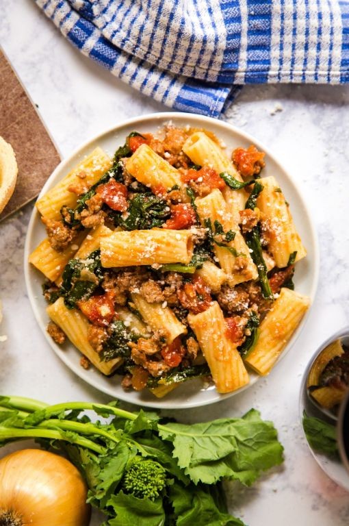 Spicy Rapini and Sausage Pasta