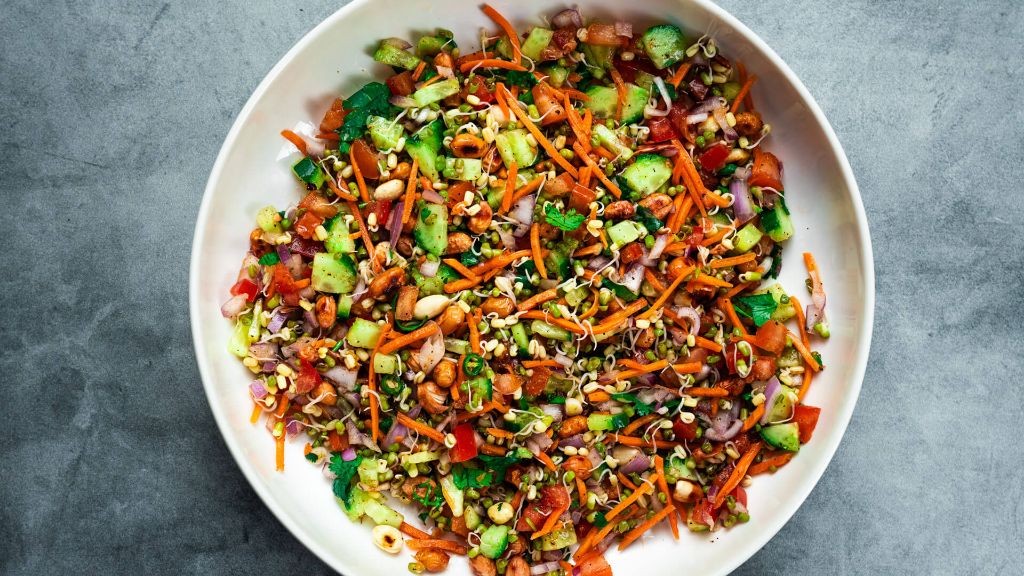 Spicy Sprouted Mung Bean Salad