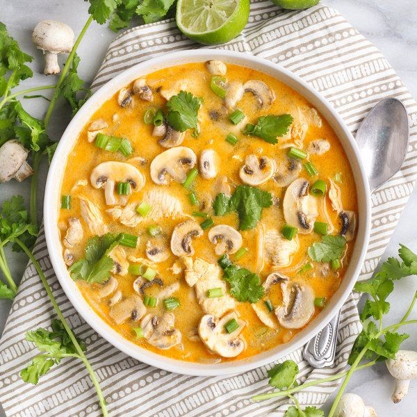 Spicy Thai Coconut Chicken Breast Soup
