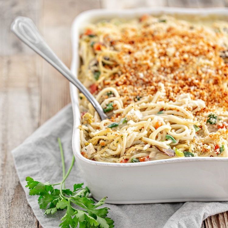 Spicy Turkey Tetrazzini with Jalapeños