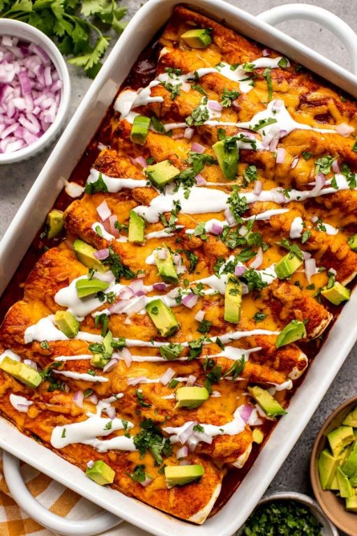 Spicy Turkey and Black Bean Enchiladas