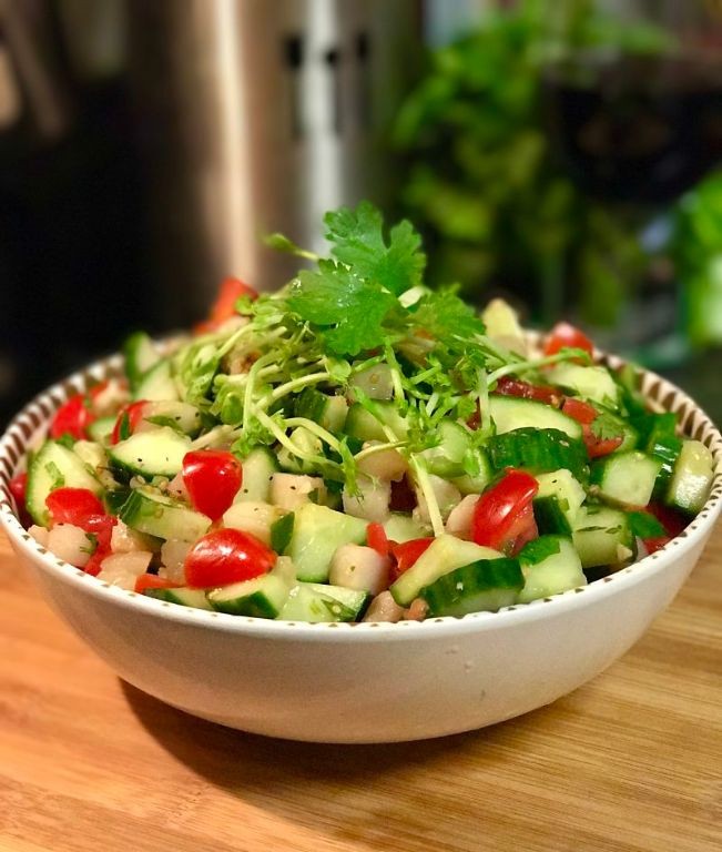 Spicy Water Chestnut and Cucumber Salad