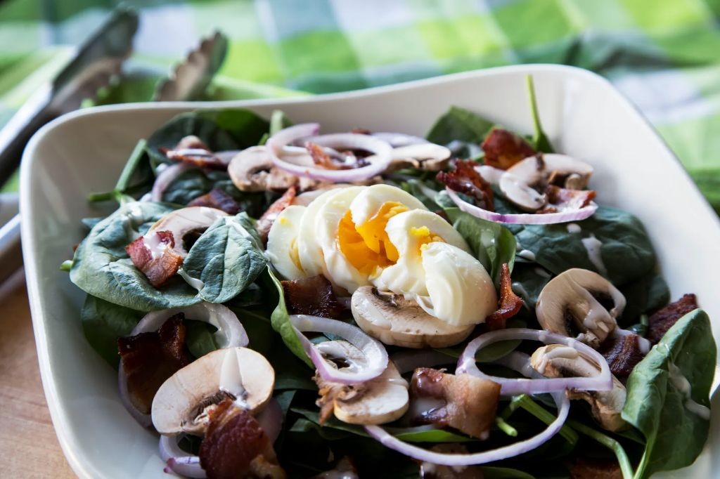 Spinach, Bacon, and Apple Salad with Cider Vinaigrette