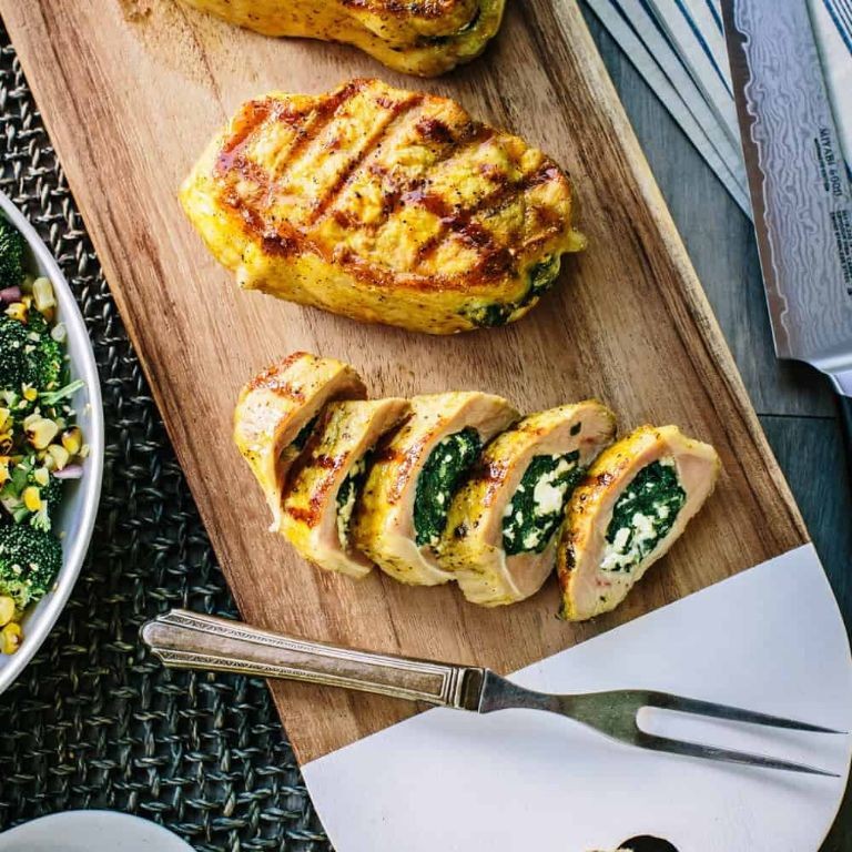 Spinach and Feta Stuffed Pork Chops