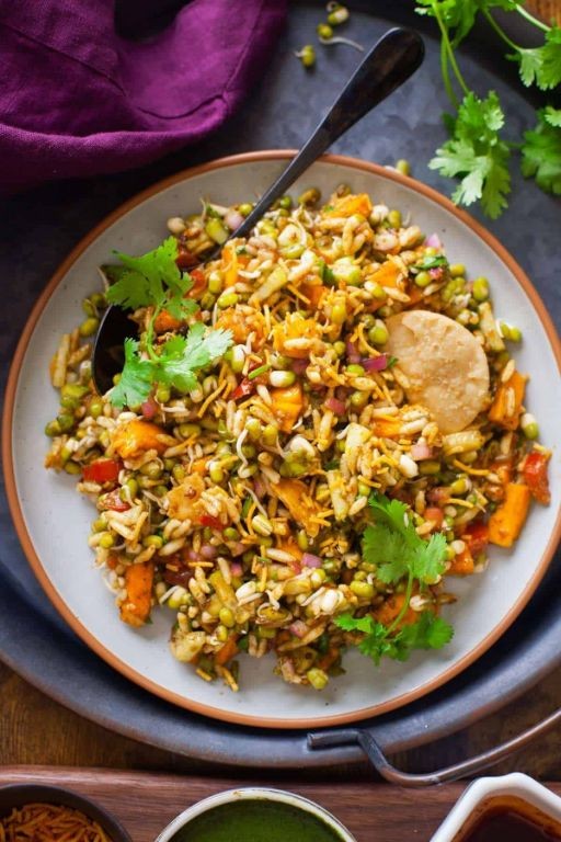 Sprouted Mung Bean Chaat with Tamarind Dressing