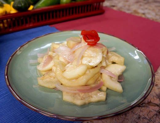 Stir-Fried Opo Squash with Garlic and Chili