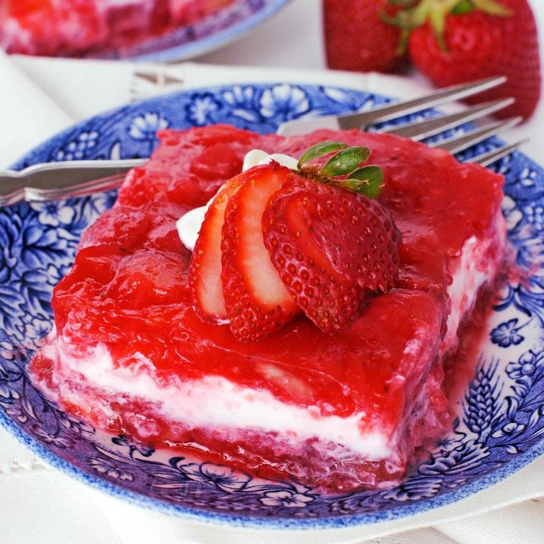 Strawberry Banana Cream Cheese Jello Salad