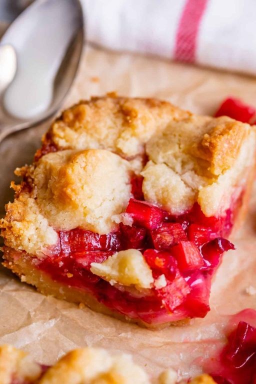 Strawberry Rhubarb Cobbler with Shortbread Crust
