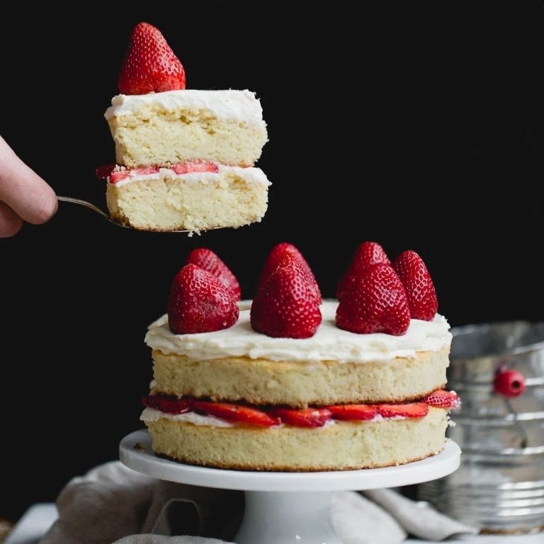 Strawberry Shortcake with Almond Flour Sponge