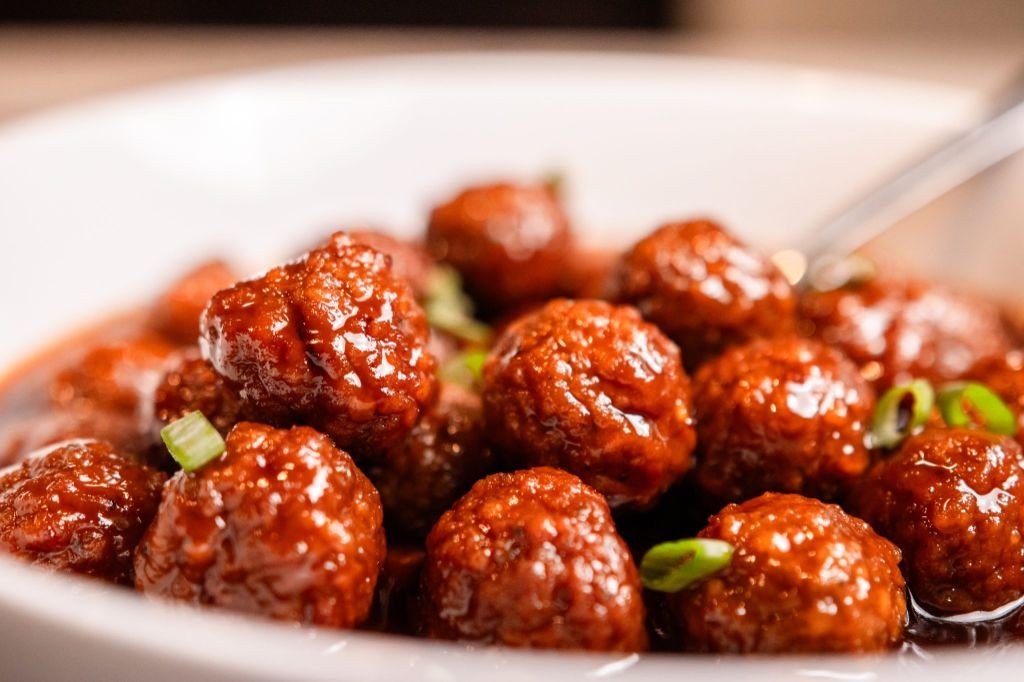 Strawberry Sriracha Meatballs