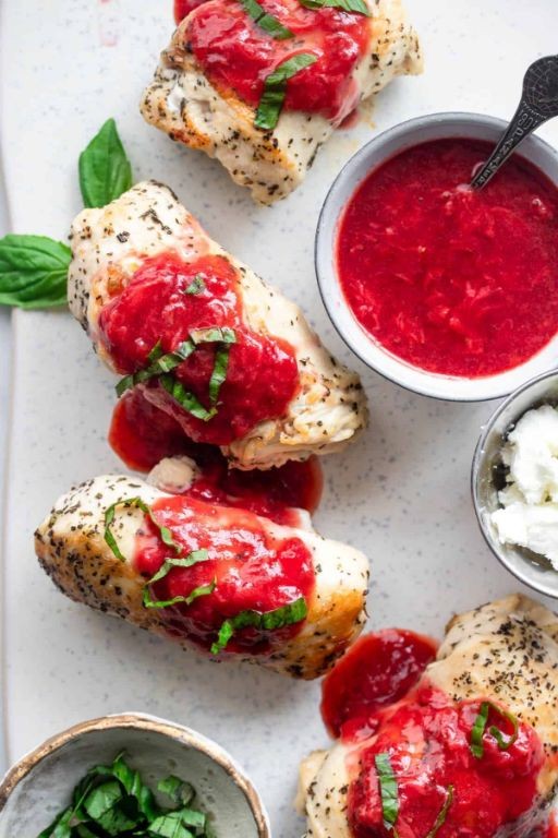 Strawberry and Goat Cheese Stuffed Chicken