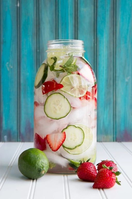 Strawberry and Mint Infused Water