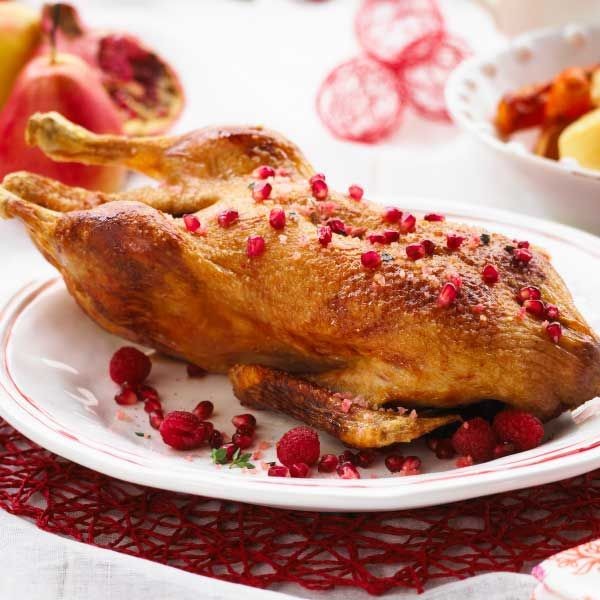 Strawberry and Thyme Roasted Duck