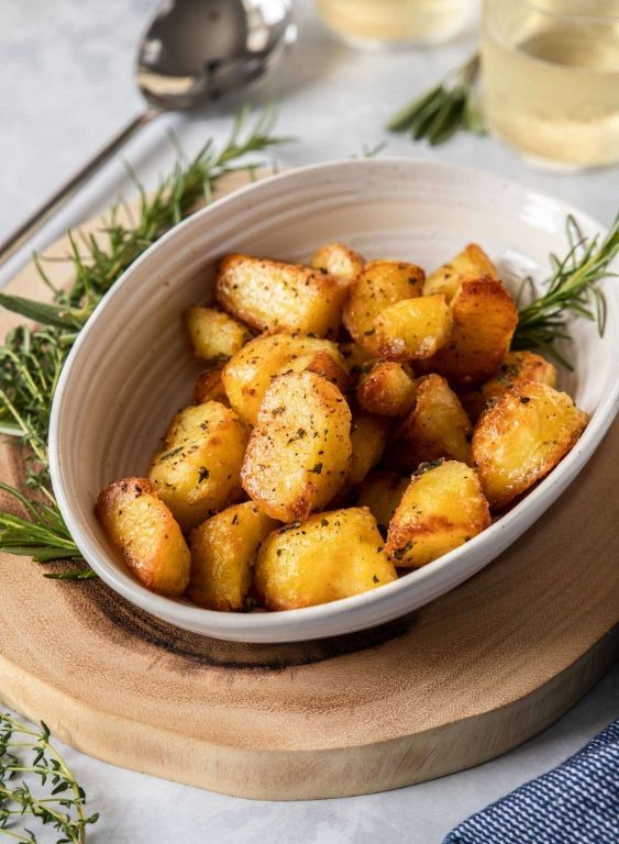 Sweet Basil and Garlic Roasted Potatoes