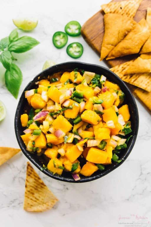 Sweet Basil and Mango Salsa
