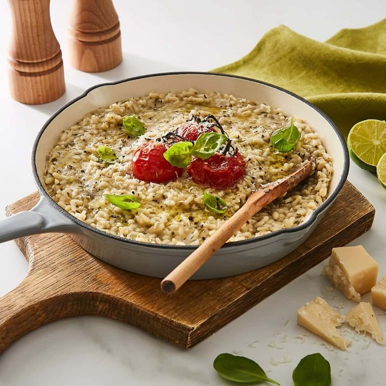 Sweet Basil and Pine Nut Risotto