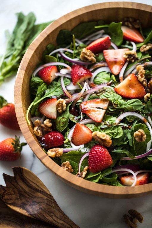 Sweet Basil and Strawberry Summer Salad