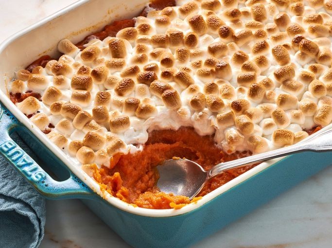 Sweet Potato Cobbler with Marshmallow Topping