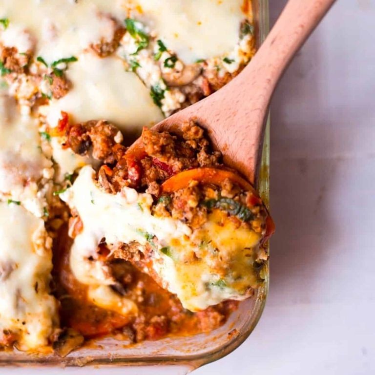 Sweet Potato Lasagna with Cottage Cheese and Sage