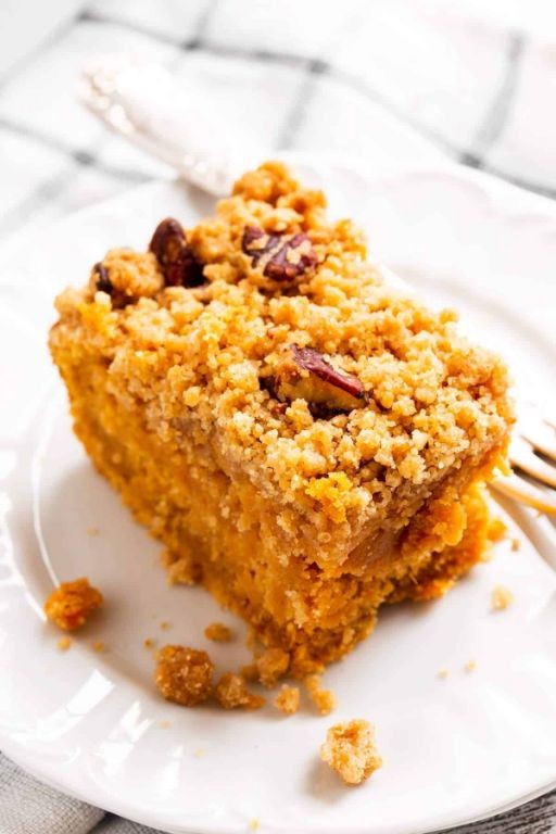 Sweet Potato Spice Cake with Pecan Crumble
