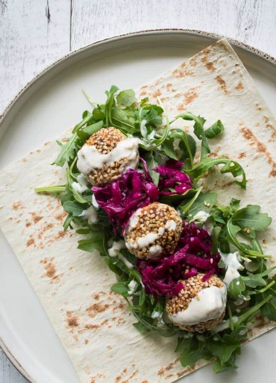 Tahini Drizzled Falafel