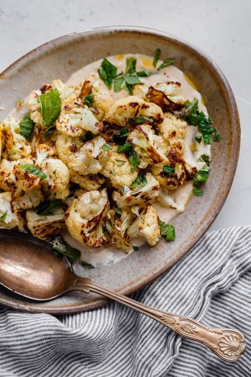 Tahini Roasted Cauliflower