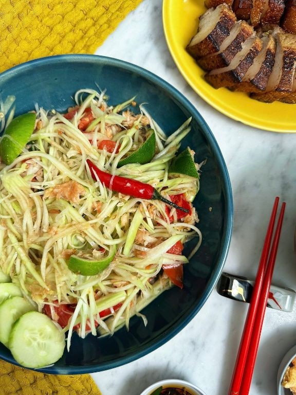 Tam Mak Hoong (Lao Green Papaya Salad)
