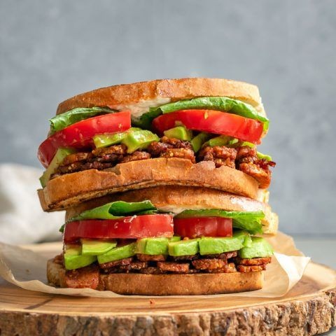 Tempeh Bacon BLT Sandwich