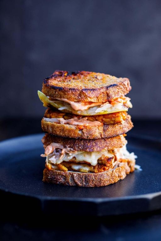 Tempeh Reuben Sandwich with Sauerkraut