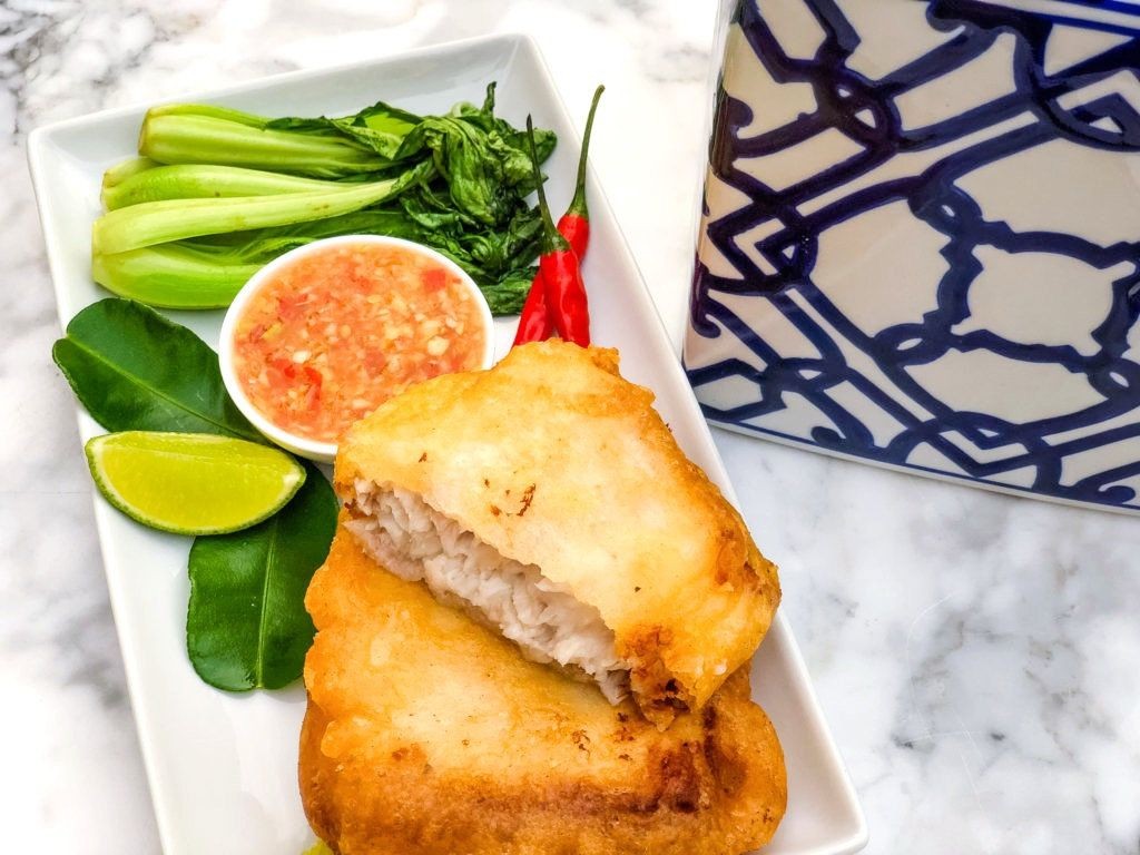 Tempura-Style Fried Cod with Sweet Chili Sauce