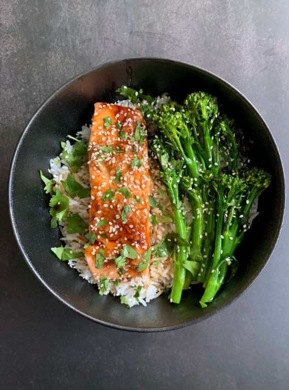 Teriyaki Salmon with Jasmine Rice