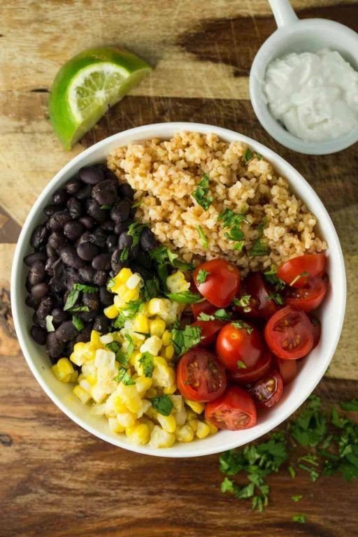Tex-Mex Bulgar Salad with Black Beans and Cilantro